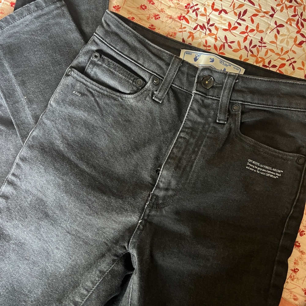 Off-white black skinny jeans